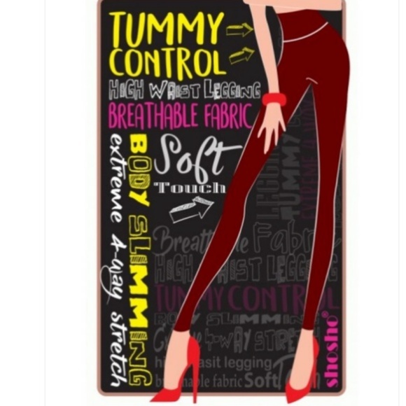High Waist Tummy Control Slimming Leggings - Picture 4 of 4